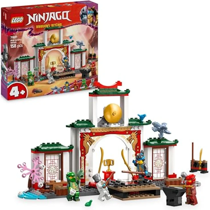 LEGO NINJAGO Spinjitzu-Tempel der Ninja - Bauset mit Minifiguren und Drachen Figur - Actionreiches Spielzeug für Jungen und Mädchen ab 4 Jahren 71831 – Bild 1