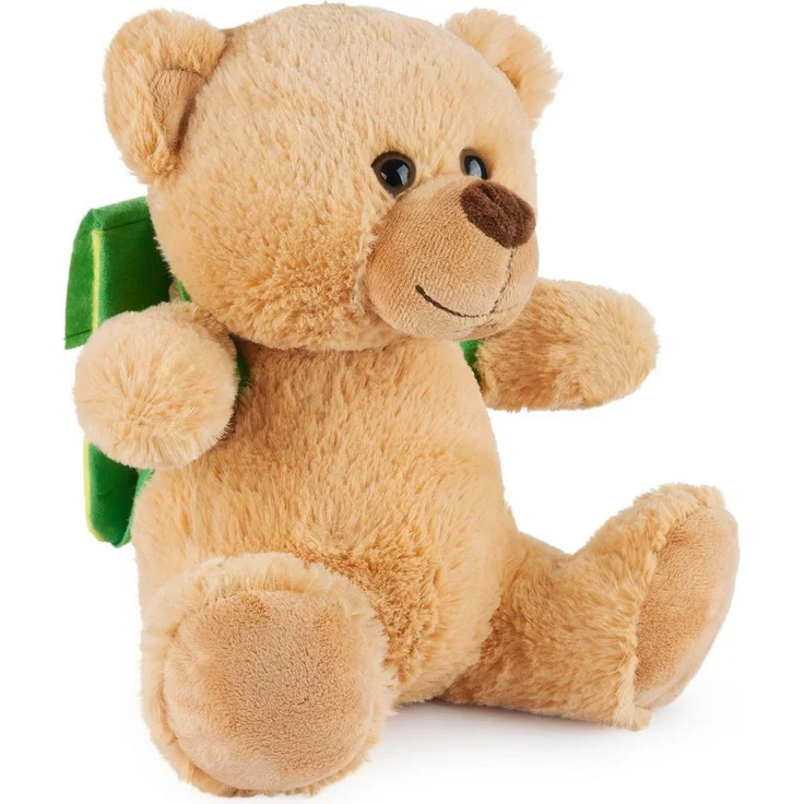 BRUBAKER Kuscheltier Teddybär "Travel Buddy" - 25 cm Glücksbringer für Reisende mit Rucksack - Beige/Hellbraun – Bild 1