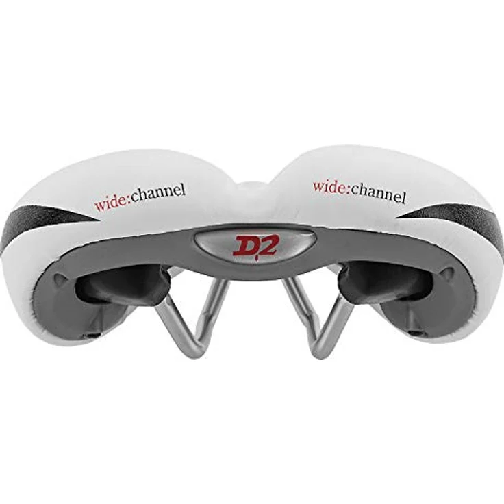 Velo Wide:Channel Touringsattel, Fahrradsattel, O-Zone Full Cut, Wide Channel, ARC-TECH gefederter Stützpunkt, D2 Konstruktion/ Einlage, 250x168mm, weiß – Bild 3