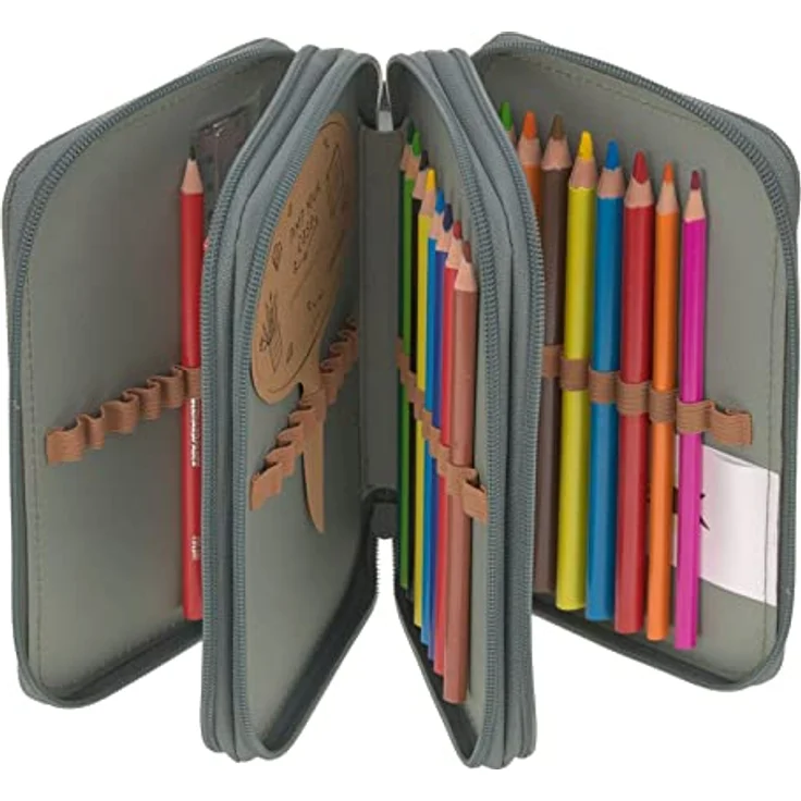 Lässig Unique School Triple Pencil Case Green – Bild 5