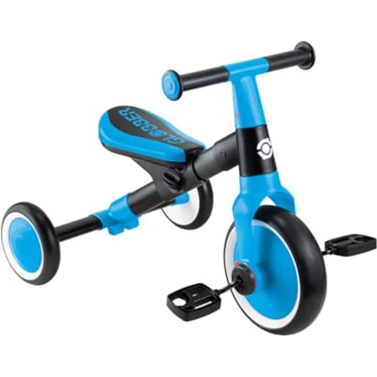Globber Learning Trike 2 in 1, Dreirad für Kinder, hellblau