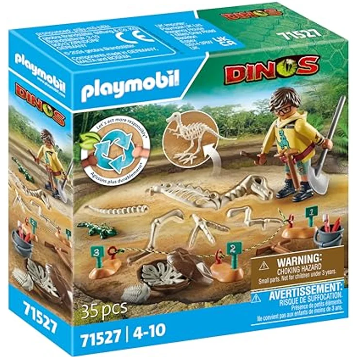 Playmobil® Konstruktions-Spielset Ausgrabungsstätte mit Dino-Skelett (71527), Dinos, (35 St), Made in Europe – Bild 2