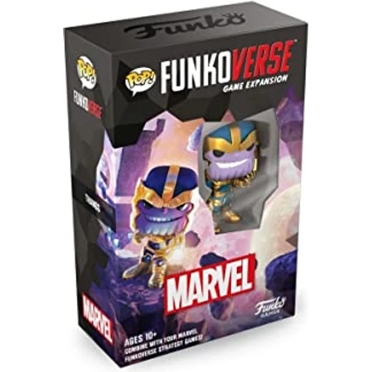 FUNKO GAMES Funkoverse: Marvel 101 1-Pack – Thanos, 7,6 cm Pop! Figur, Strategie-Brettspiel für 2–4 Spieler, ab 10 Jahren, mit einzigartigem Chase-Charakter und Cooldown-System – Bild 1