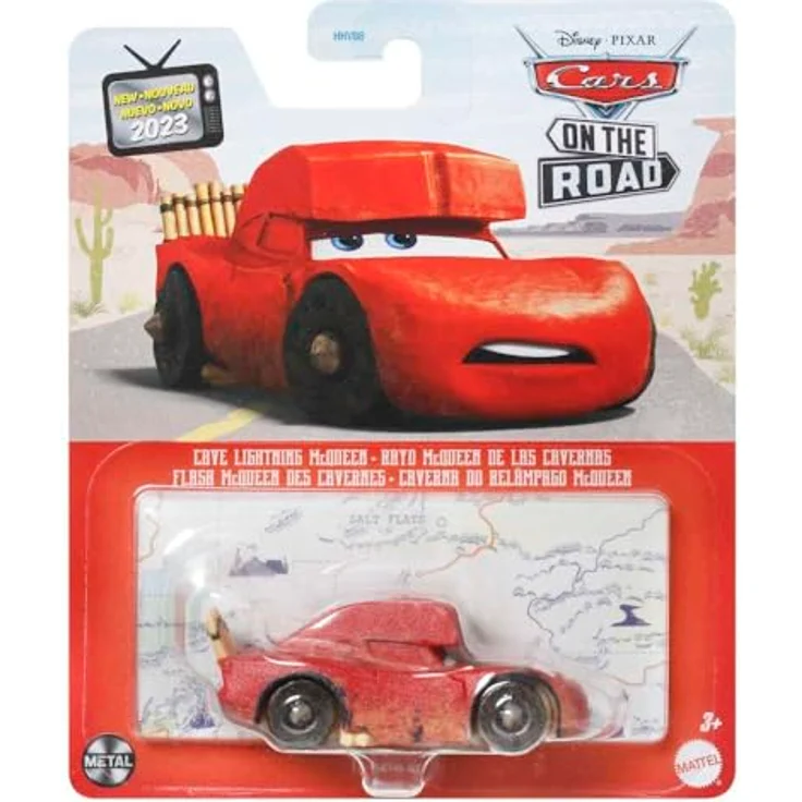 Disney Cars Höhlen Lightning McQueen HKY48, Die-Cast 1:55 Spielzeug-Rennwagen aus Druckguss, geeignet für Kinder ab 3 Jahren – Bild 4