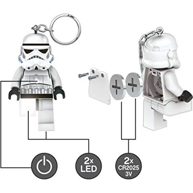 LEGO Star Wars - Stormtrooper Schlüsselanhänger mit Taschenlampe 6 cm. – Bild 4