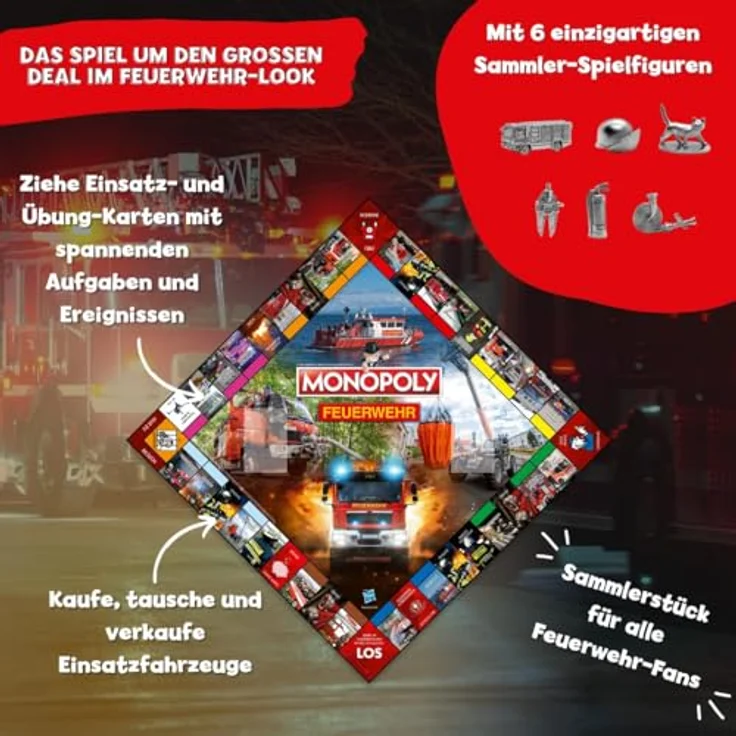 Winning Moves Monopoly - Feuerwehr - Brettspiel - Ab 8 Jahren - Deutsch – Bild 2