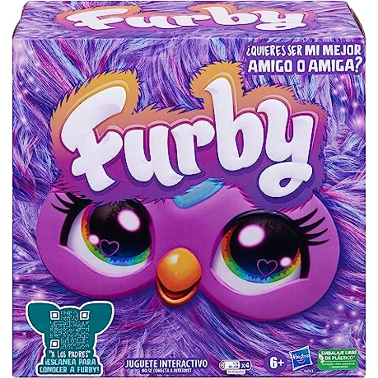 Hasbro Furby Interaktives sprachgesteuertes lila Plüschtier, Spielzeug für Jungen und Mädchen ab 6 Jahren, 13 x 23 x 23 cm – Bild 2