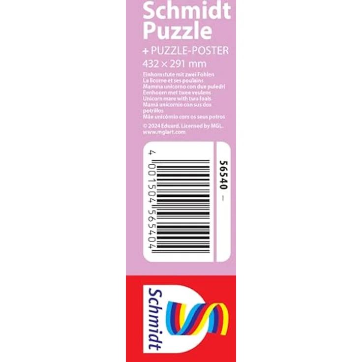 Schmidt Spiele 56540 Einhornstute mit Zwei Fohlen, 200 Teile Kinderpuzzle aus Graspappe, ökologisch und ressourcenschonend – Bild 2
