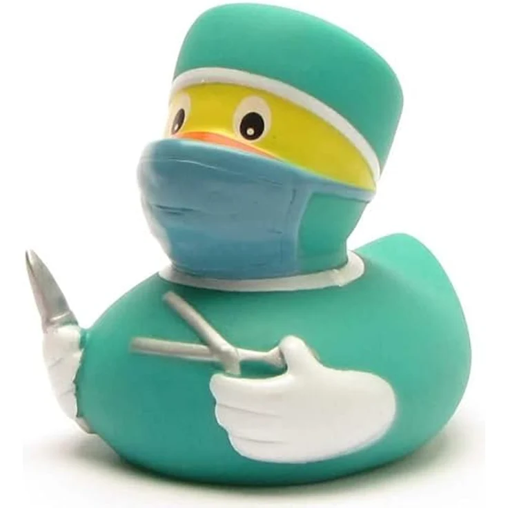 Duckshop Badeente - personalisierbar (Chirurg Ente) mit individuellem Wunschtext, 8 cm, Vinyl – Bild 3