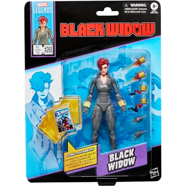 Marvel Legends Series Black Widow Action-Figur, 15 cm, inspiriert von Uncanny X-Men #268, mit 7 Accessoires und 20 Bewegungspunkten – Bild 2
