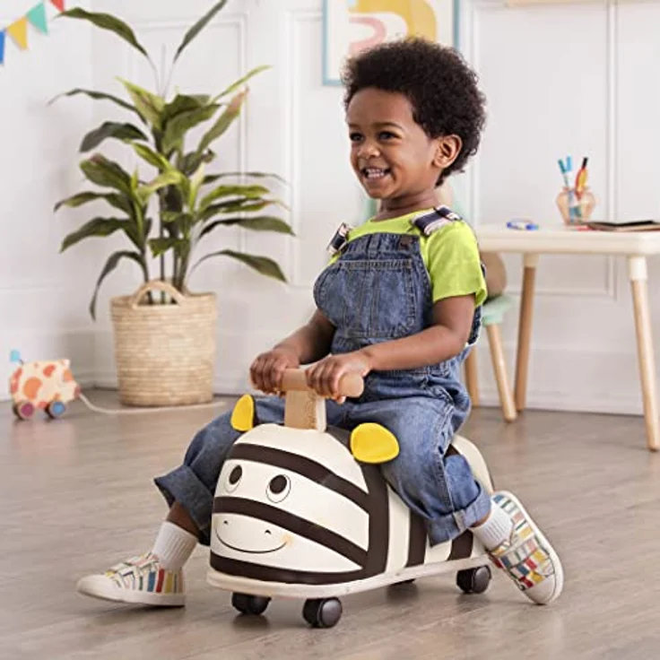 B. toys Rutschauto aus Holz – Rutscher Zebra auf Rollen für Kinder und Babys, Kinderfahrzeug, Rutschfahrzeug, Babyrutscher, Spielzeug ab 18 Monaten – Bild 3