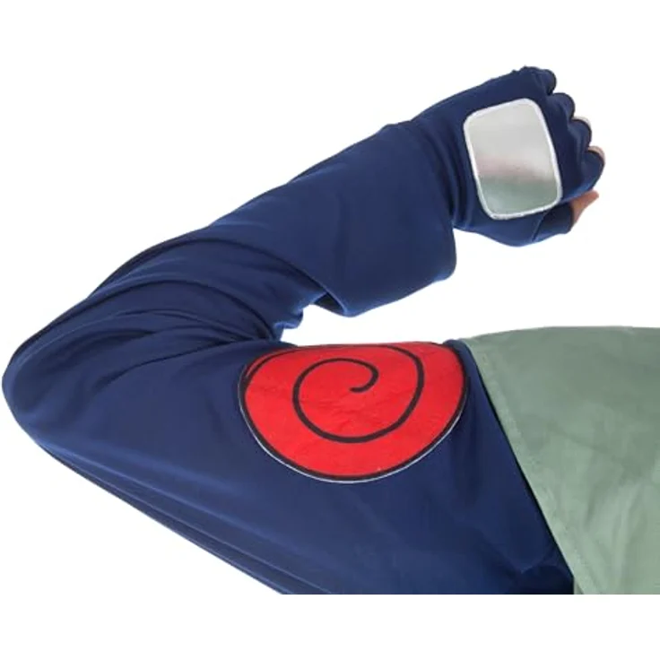 Chaks Kakashi Hatake Kostüm Jungen, offizielles Naruto Outfit mit 8-teiligem Zubehör, Größe 152 cm für Karneval & Comic Con – Bild 2