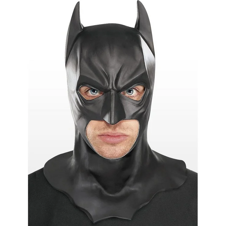 Rubie´s Verkleidungsmaske Batman Halloweenmaske, Lizenzierte Batman Maske aus Latex, Universalgröße für Erwachsene