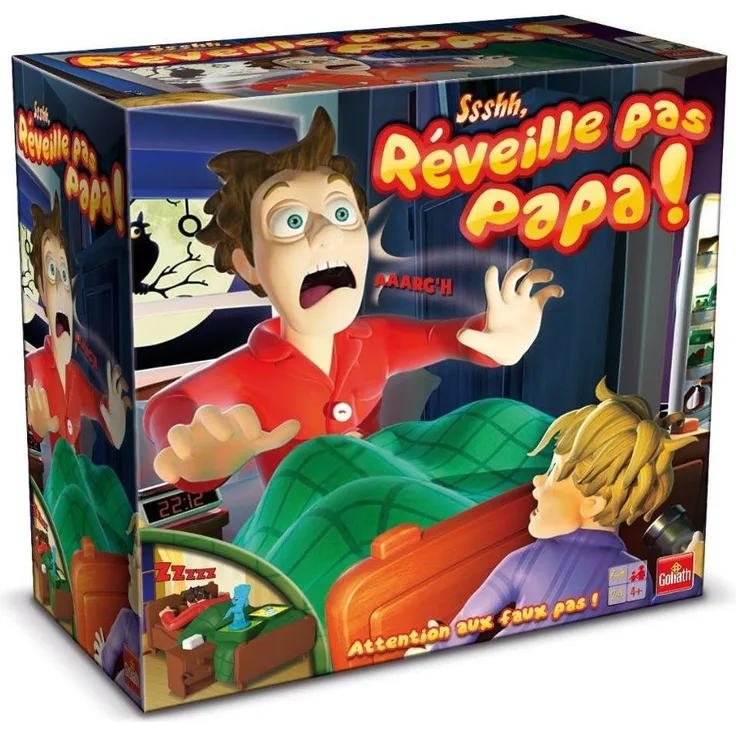 Goliath Toys Reveille Pas Papa, Brettspiel für 2-4 Spieler, fördert Geschicklichkeit und strategisches Denken, ab 5 Jahren