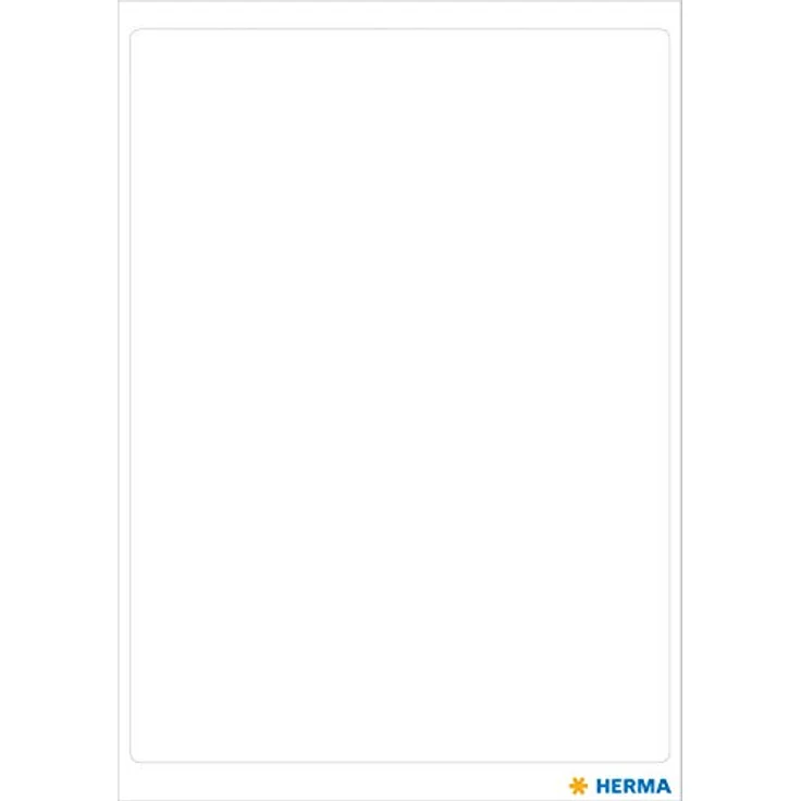 HERMA 3759 Vielzweck-Etiketten, 8 Stück, 81 x 110 mm, selbstklebend, matt, blanko, weiß, ideal zum Beschriften und Organisieren – Bild 2