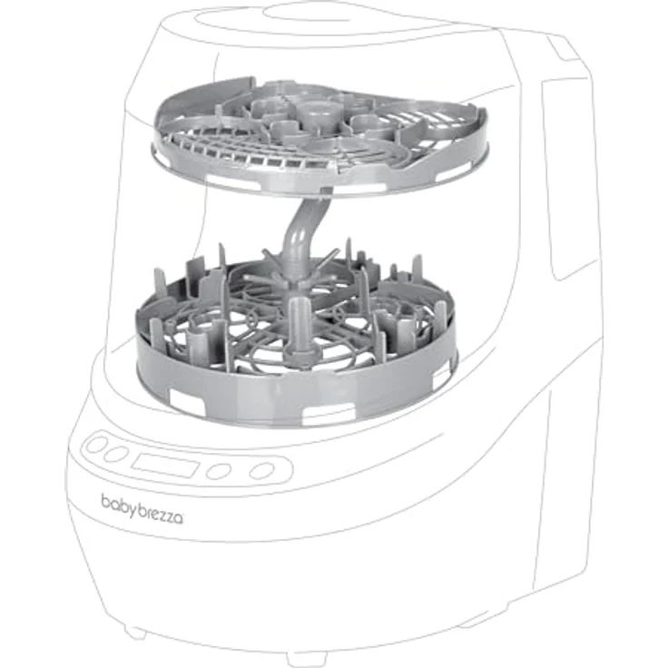 Baby Brezza Bottle Washer Pro, Ersatzregal für Milchpumpen mit Ober-/Unterkorb-System, kompatibel mit Wearables, Ventilen, Membranen & Flaschen – Bild 1