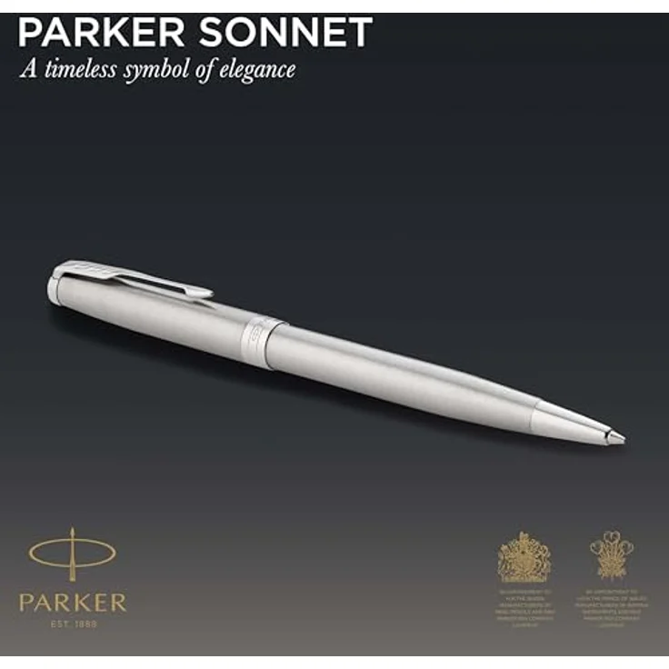Parker Pen Sonnet, eleganter Schreibstift im zeitlosen Silberdesign – Bild 2