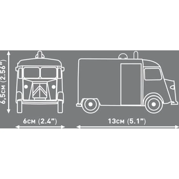 COBI Citroën Type H (1947-1981) Police, Modellfahrzeug in Dunkelblau und Schwarz, 13 x 6 x 6.5 cm – Bild 3