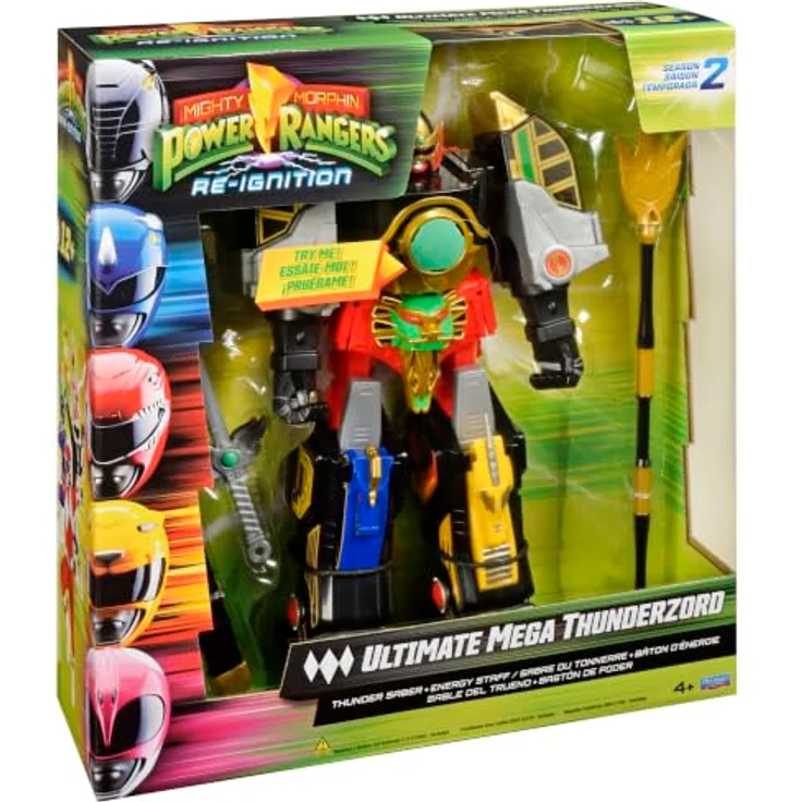 Playmates Toys Power Rangers Thunder Megazord mit Mega Power Sword, Actionfigur 28 cm – Bild 3
