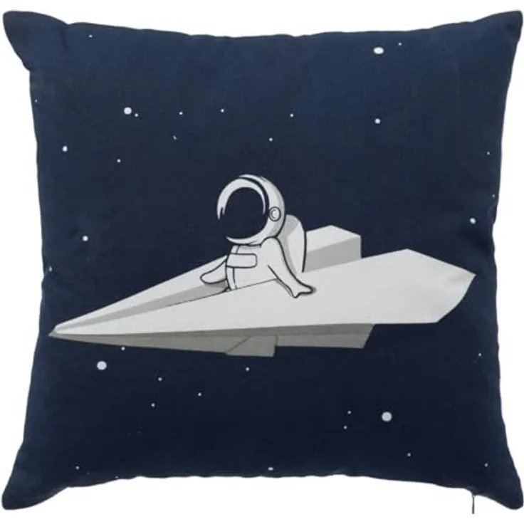 Atmosphera for kids Dekoratives Kinderkissen Space, Dunkelblau, 10x40 cm, aus strapazierfähigem Polyester