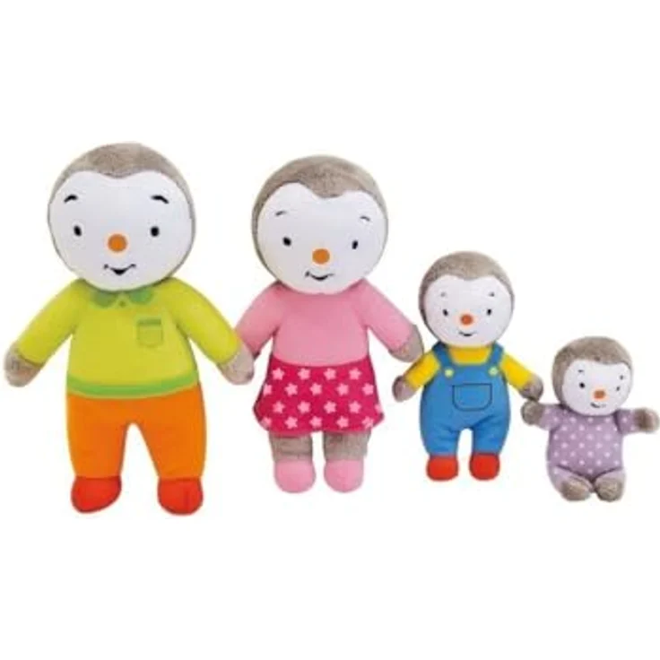 Jemini Plüschtier Familienset T'choupi, 4-teilig, 19 cm, für Kinder ab 0 Jahren – Bild 4
