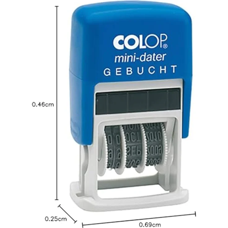 COLOP Stempel S 160/L Gebucht, selbstfärbender Datumstempel, zweifarbiger Stempelabdruck – Bild 7