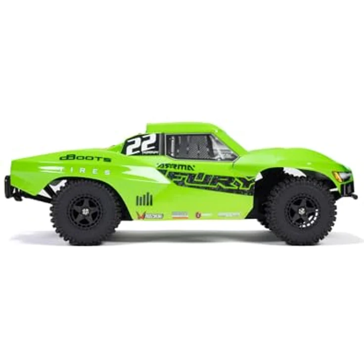 ARRMA Fury MEGA 550 2WD, Ferngesteuertes Auto, RC Auto 1/10, über 30 km/h, aufrüstbar, inkl. Zubehör, Grün – Bild 3
