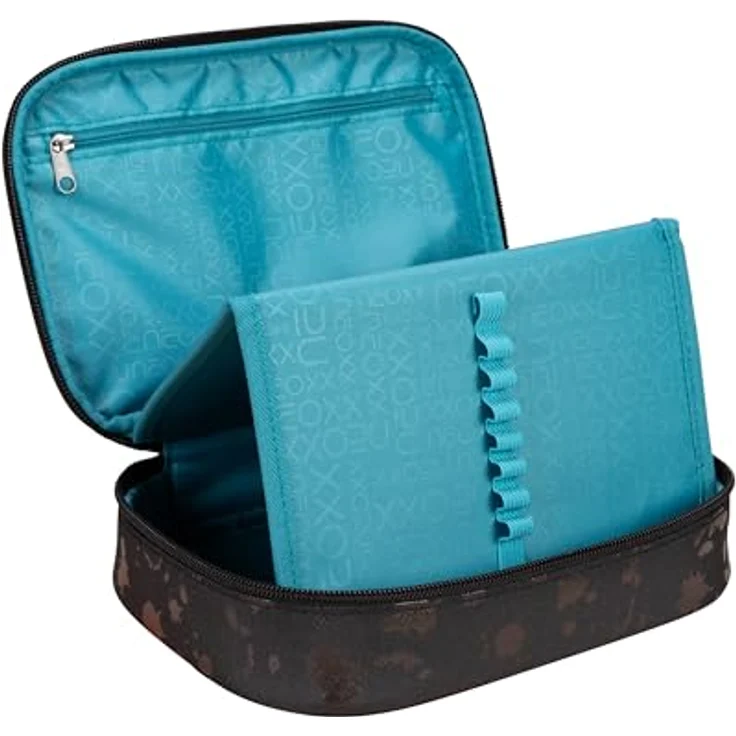 neoxx Schreibgeräteetui Schlamperbox Dunk Splash Black, mit recyceltem Innenfutter aus PET-Flaschen, ideal für Schule und Kreative – Bild 4
