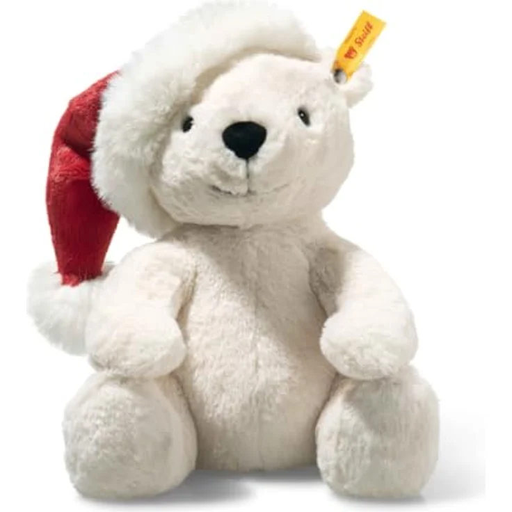 Steiff Kuscheltier Cosy Christmas Rico Eisbär, 25 cm, weißes Plüschtier mit Kunststoffaugen, handgefertigt und waschbar bei 30 °C – Bild 1