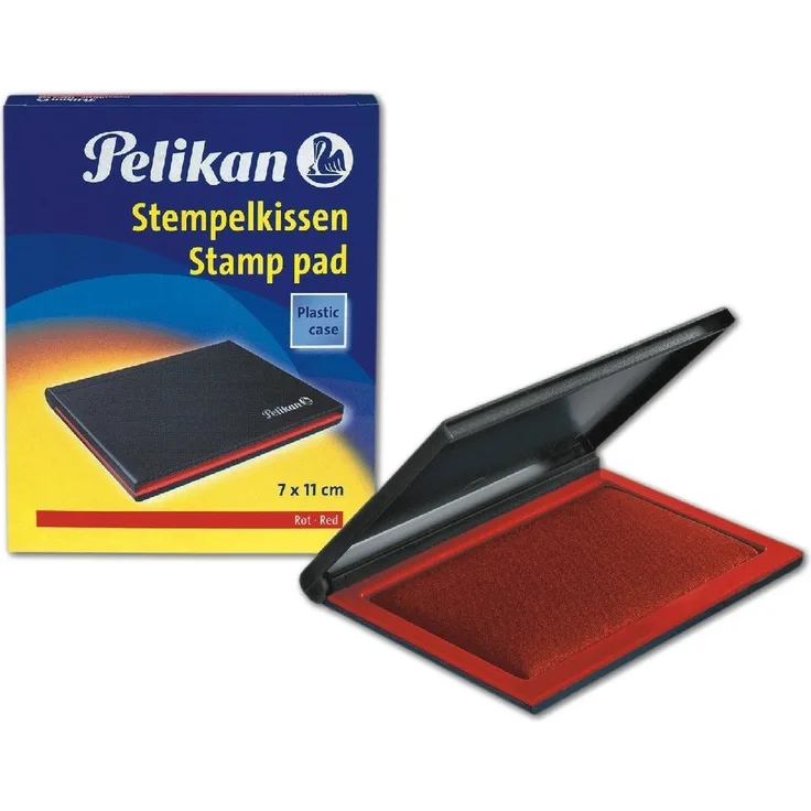 Pelikan Stempel, Stempelkissen 2 E, Kunststoffgehäuse, Nachfüllbar, rot