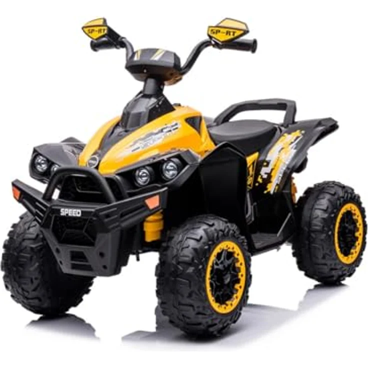 Chipolino Kinder Elektroquad ATV Speed, 2 Motoren, Licht und Musik, bis 35 kg, gelb – Bild 2