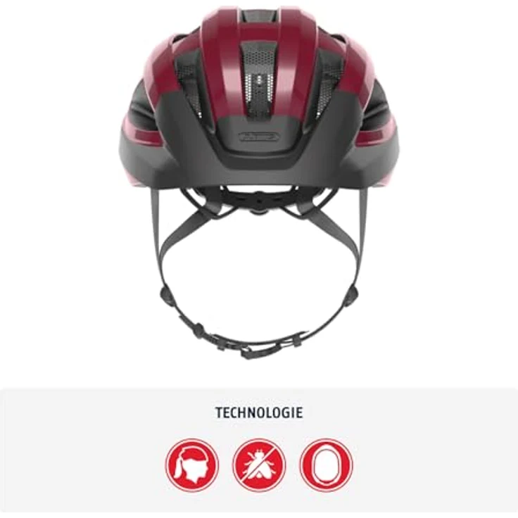 ABUS Rennradhelm Macator - sportiver Fahrradhelm für Einsteiger - auch für Zopfträger/-innen - für Damen und Herren - Bordeauxrot, Größe S – Bild 3