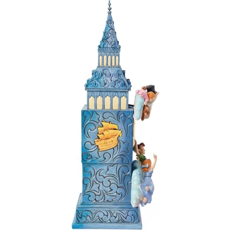 Enesco Disney Traditions Peter Pan Uhrenfigur, detailreiches Zifferblatt, Blau – Bild 3