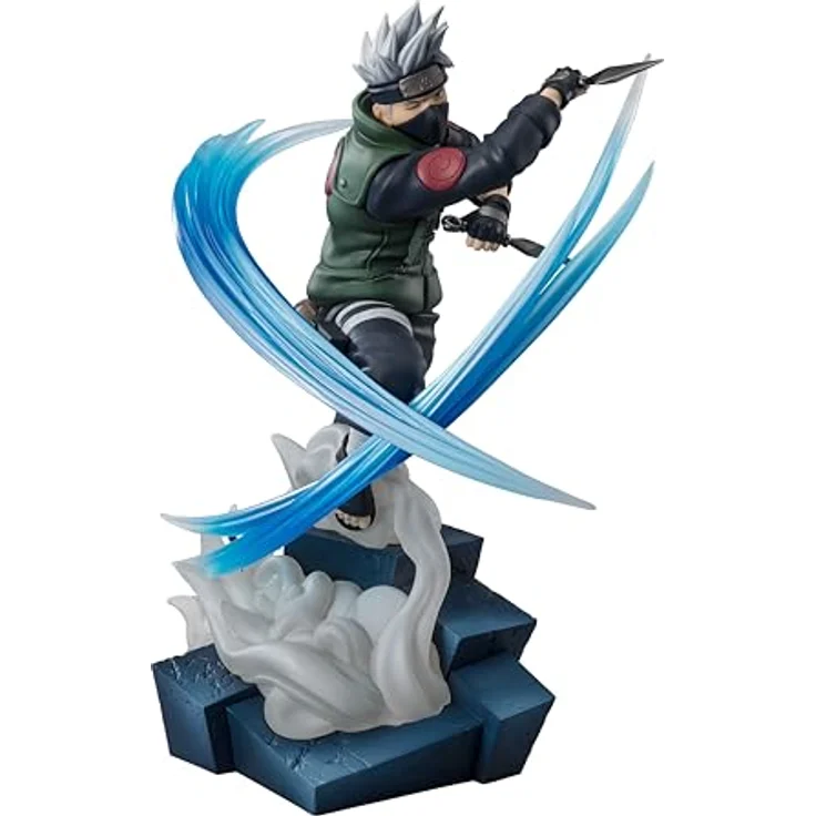 TAMASHII NATIONS Naruto Shippuden Figuarts Zero Extra Battle PVC Statue Kakashi Hatake, 20 cm, mit Base und Effekten – Bild 1