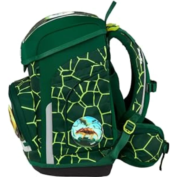 ergobag cubo Set ergonomischer Schulranzen 5-teilig, höhenverstellbar, standfest und reflektierend, Schwarz – Bild 4