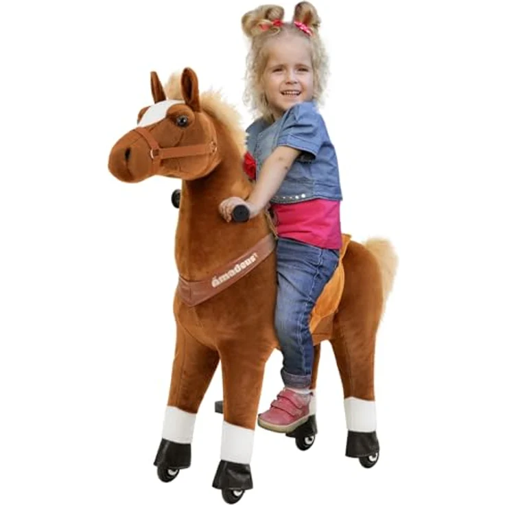 Miweba Pony Amadeus | Reitpferd auf Rollen für Kinder - Stehpferd mit authentischen Bewegungsabläufen - 4-8 Jahre – Bild 1