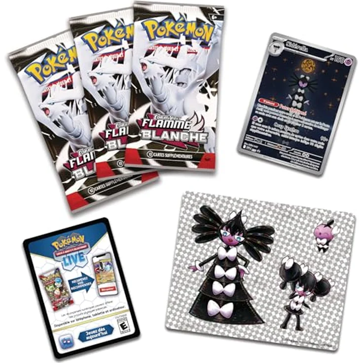 Asmodee Pokémon: Tech Sticker 3-Pack mit Reshiram ex und Keldeo ex, Flamme Blanche – Bild 4
