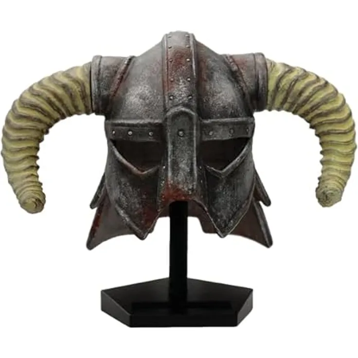 FaNaTtik The Elder Scrolls: Skyrim Dragonborn Helm Replik, limitiertes Lizenzprodukt, nummeriert, integrierter Ständer