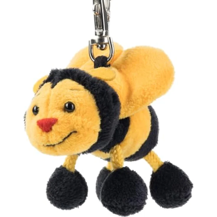 Schaffer Knuddel mich! Schaffer 0247 Plüsch Schlüsselanhänger Biene Sabiene, Gelb-Schwarz, 9 cm – Bild 1
