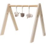 Jollein Spieltrapez Baby Spielsachen Animals, Babygym aus Holz mit Elefanten, Bären und Giraffe Formen, 100% Baumwolle / 100% Polyester, für Alter von 0 bis 36 Monaten