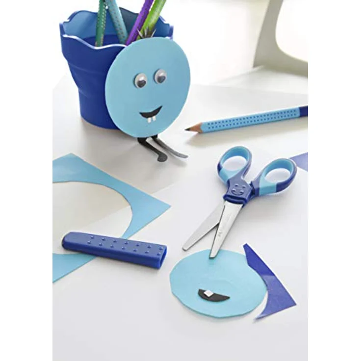 Schulschere blau R + L Faber-Castell – Bild 5