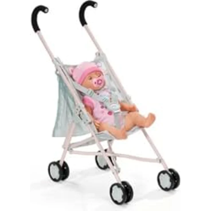 BABY Born Puppenwagen Dschungel-Design, faltbar mit 3-Punkt-Gurt, für Puppen bis 43 cm, mit Tasche – Bild 4