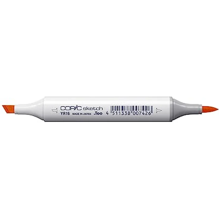 Copic COPIC Sketch Marker Typ YR - 16, Apricot, professioneller Pinselmarker mit Super-Brush- und Medium-Broad-Spitze – Bild 2
