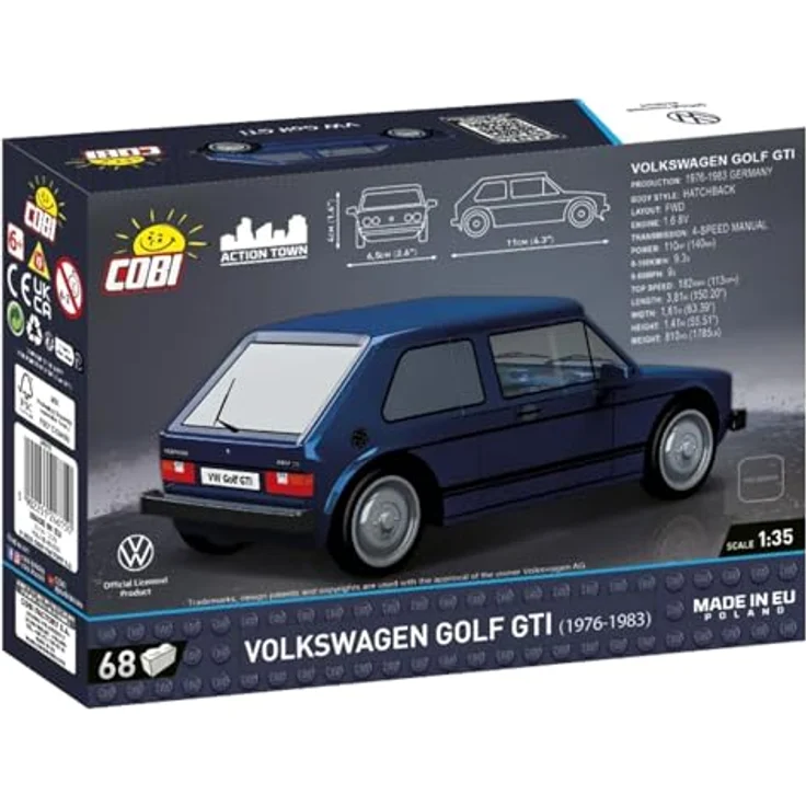 COBI Volkswagen Golf GTI (1976), Modellfahrzeug aus Bausteinen, made in EU – Bild 3