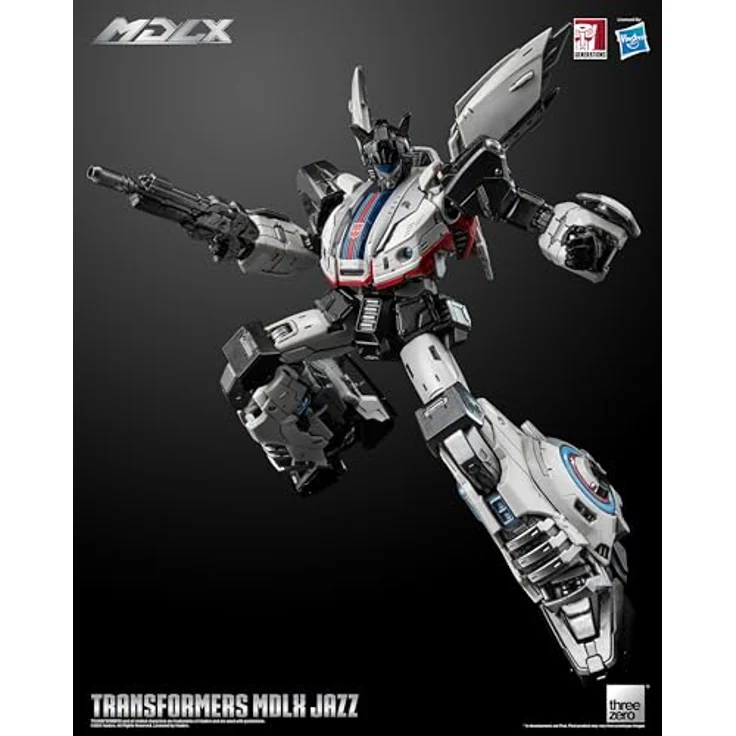 threezero Transformers MDLX Jazz Actionfigur, 15,2 cm, 46 Gelenkpunkte, Zubehör: 5 austauschbare Hände, Photonengewehr, Grappling-Haken mit einziehbarer Schnur – Bild 4