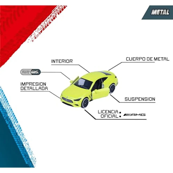 Majorette Mercedes AMG Set, 5 Miniaturautos aus Metalldruckguss, 7,5 cm, dekorierte Sammelbox, offizielles Lizenzprodukt, ab 3 Jahren (850210500) – Bild 5
