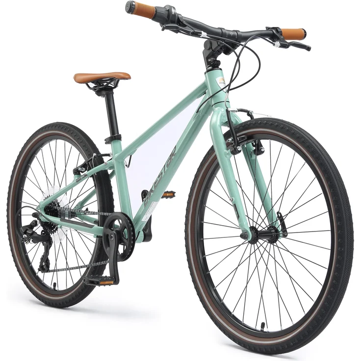 Bikestar Kinderfahrrad Leichtgewicht 9 kg 24 Zoll Aluminium ab 8 Jahre, 8 Gang Shimano RD-M2005 Schaltwerk, Reflektierende Reifen – Bild 1