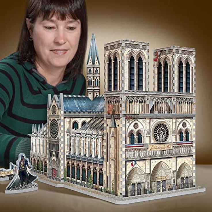 Wrebbit3D Assassin's Creed Unity – Notre-Dame 3D-Puzzle – 860 Teile, enthält Referenzen aus Ubisoft Videospiel, mit einzigartigen, 1,4 cm dicken Schaumstoff-Puzzleteilen für ein stabiles Design – Bild 3