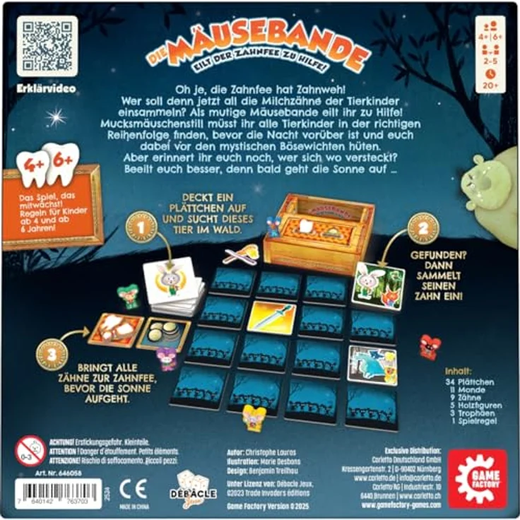 Game Factory Die Mäusebande, Brettspiel zur Teamkooperation mit spannender Zahnfee-Mission – Bild 3