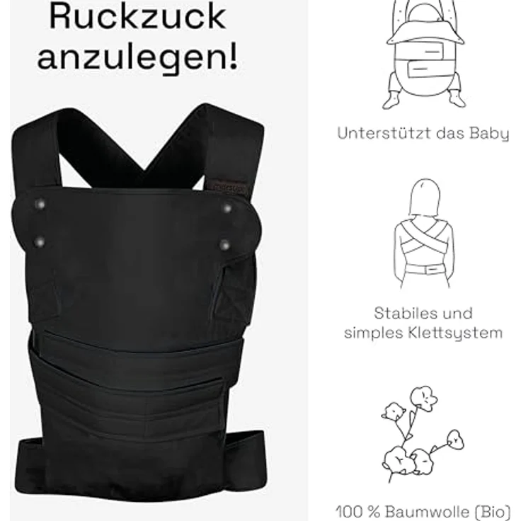 marsupi classic 2. 0 (Farbe: Schwarz / Größe: XL) – Bild 3
